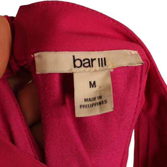 Bar III / Bar 3 Candy Pop Day and Night pink High Neck Flowy Women’s M Tank - Picture 7 of 8